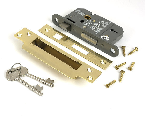 Lever BS Sash Lock, Polished Brass