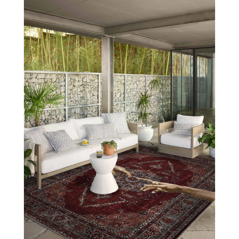 Tapis décoratif tissé à la main, Rectangle 6 pi 6 po x 9 pi 10 po