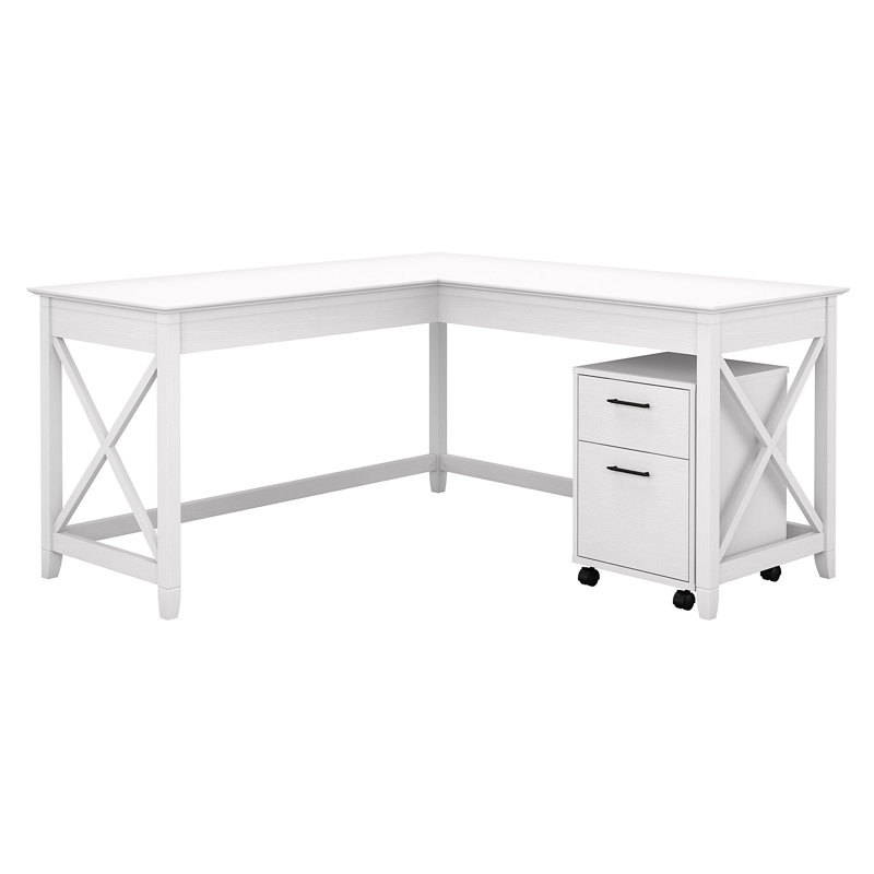 Bureau en L Katia, Chêne blanc pur