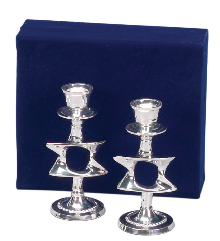 Chandelles plaqué argenté