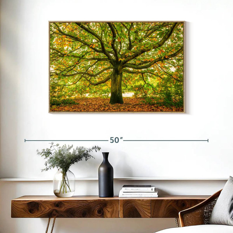 Chêne de Londres, Cadre flottant en bois naturel, 37 po x 25 po