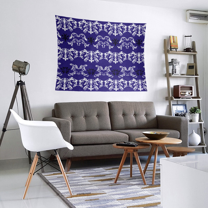 Tapisserie baroque microfibre Baltimore Football, H 27,5 po x l 37,5 po, Mauve / blanc / noir