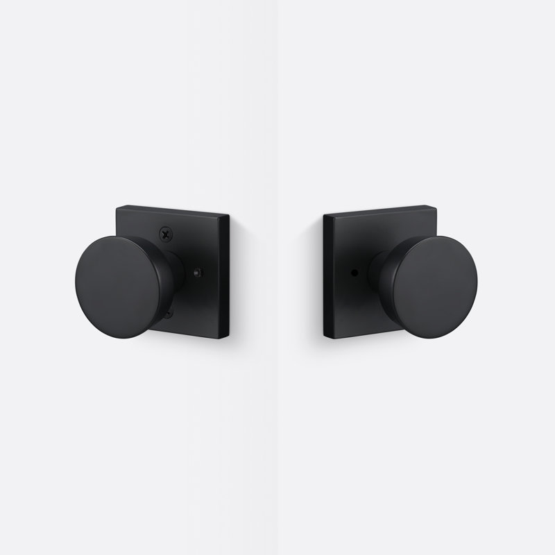 Zermatt Square Privacy Knob, Matte Black