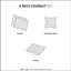 4 pièces de courtepointe en blanc pour très grand / très grand - volant, mélange de coton avec coussin brodé à volants, 90% décoratif