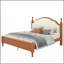 Lit plateforme très grand en bois avec tête de lit tapissier, structure brune et tissu beige-1890238832-1890238833