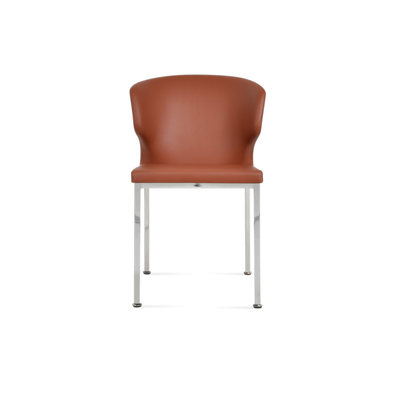Chaise d'appoint Amed, Cannelle, Chrome