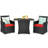 Saffian Rectangular 2 - Person 51'' Long Dining Set with Cushions