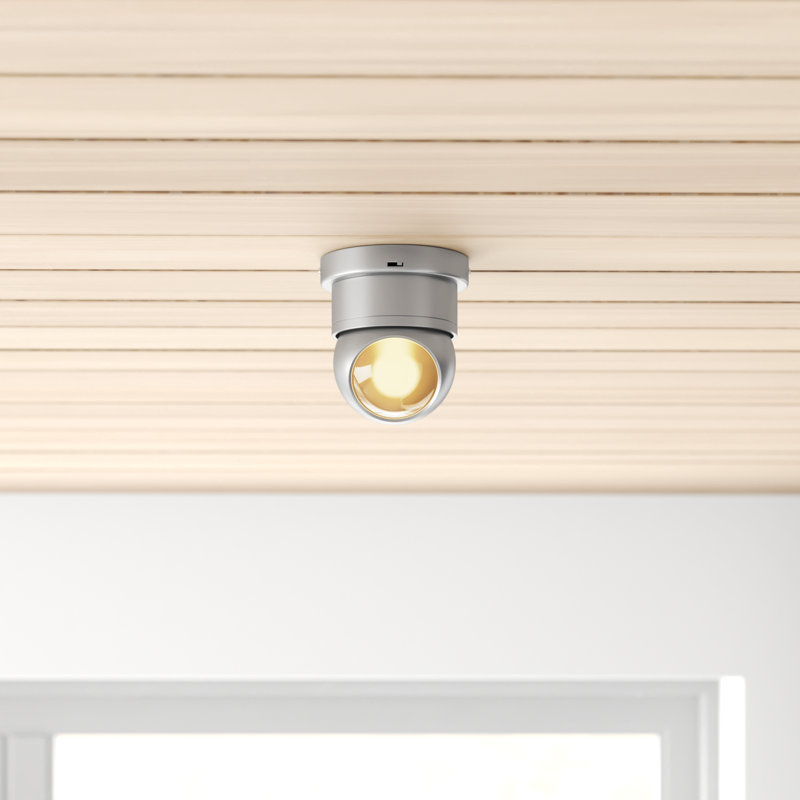 Jareth Glass LED Flush Mount, Brushed Aluminum