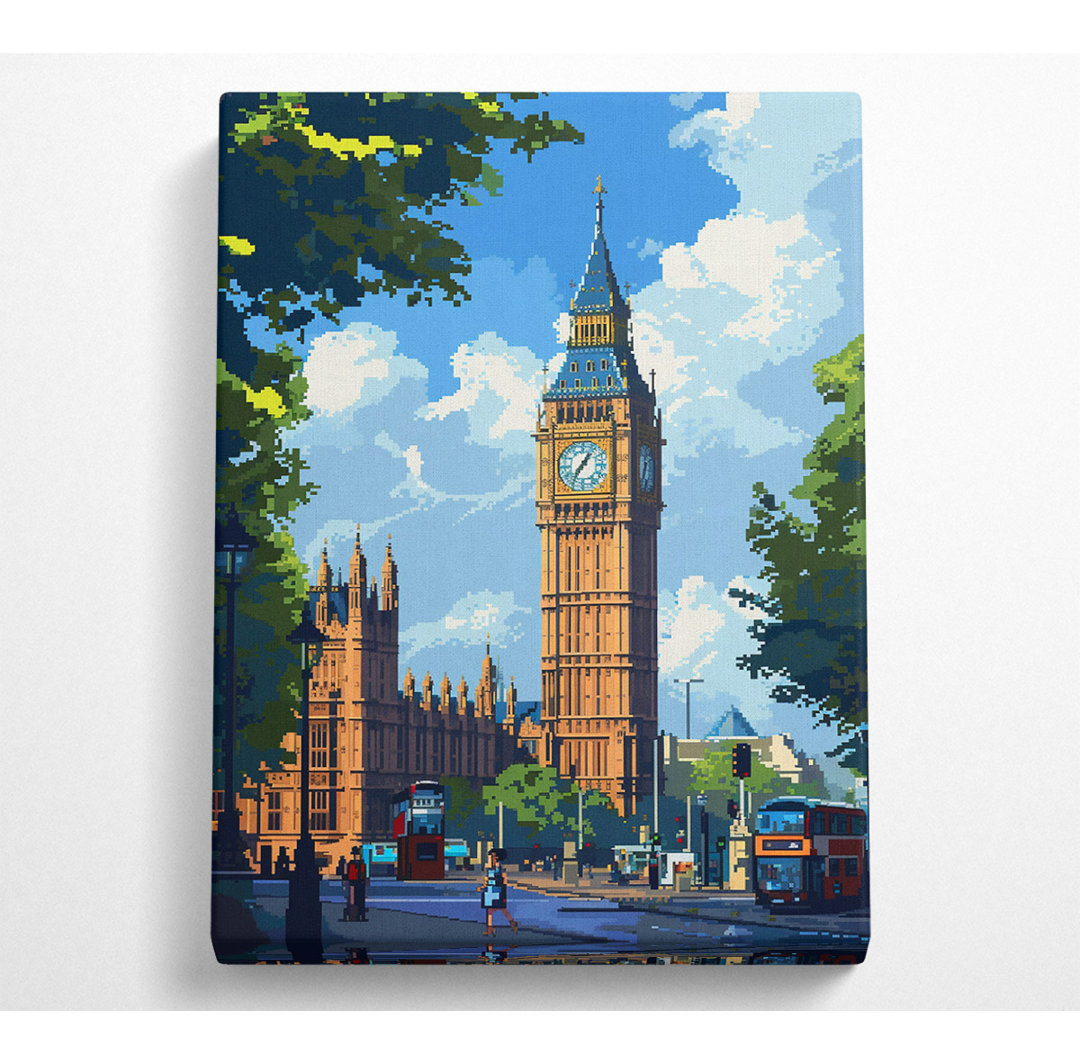 Big Ben On A Summers Day - Kunstdrucke auf Leinwand ohne Rahmen