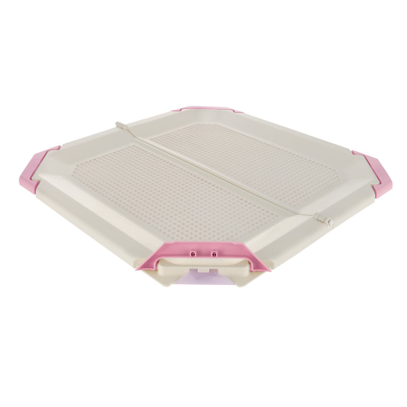 Porte-coussin en filet Paw Trex, Beige / Rose