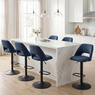 Tabouret de bar rotatif à hauteur ajustable Bridgette 24 "à 32" (ensemble de 6