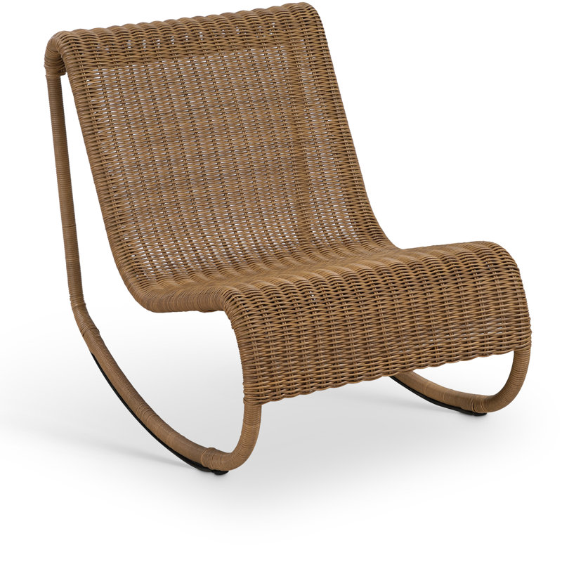 Antigua Wicker Outdoor Patio Rocker, Natural