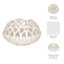Jardinière en céramique à motif de treillis - Décoration de maison et de jardin inspirée de la faune - 7 po - blanc