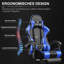 Gaming Chair, Computer Chair with Footrest and Lumbar Support, Height Adjustable Game Chair with 360°-Swivel Seat and Headrest and for Office or Gaming-97561040