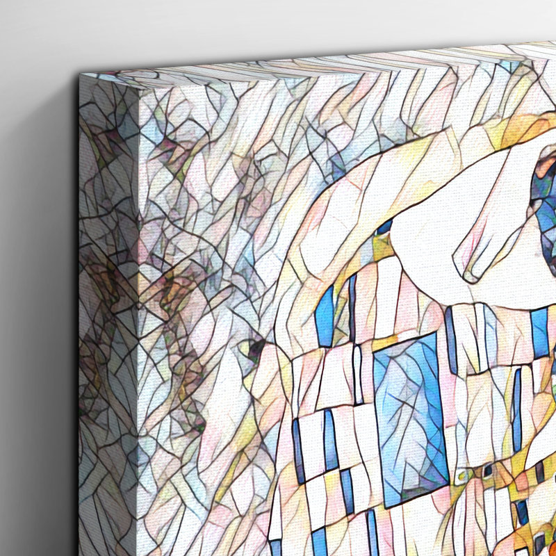 The Kiss No.1 by Gustav Klimt - Wrapped Canvas, 76cm H x 50cm W