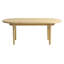Table basse Mid-Century moderne ovale, naturel