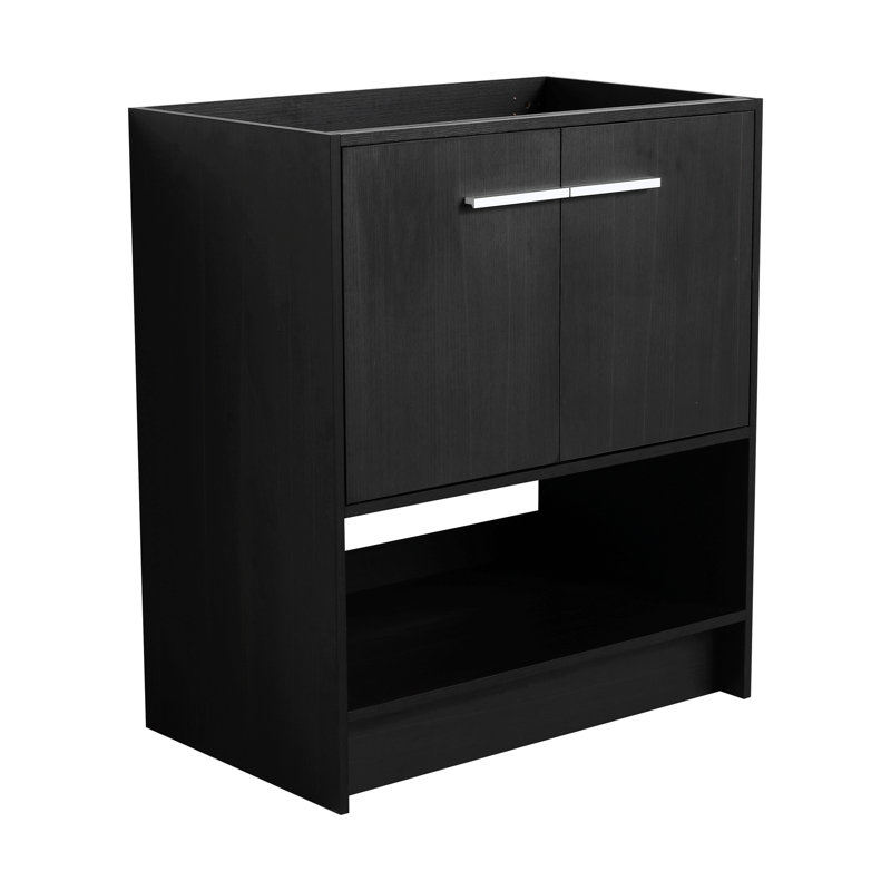 Armoire murale en contreplaqué sans lavabo , Chêne foncé, Argent argent