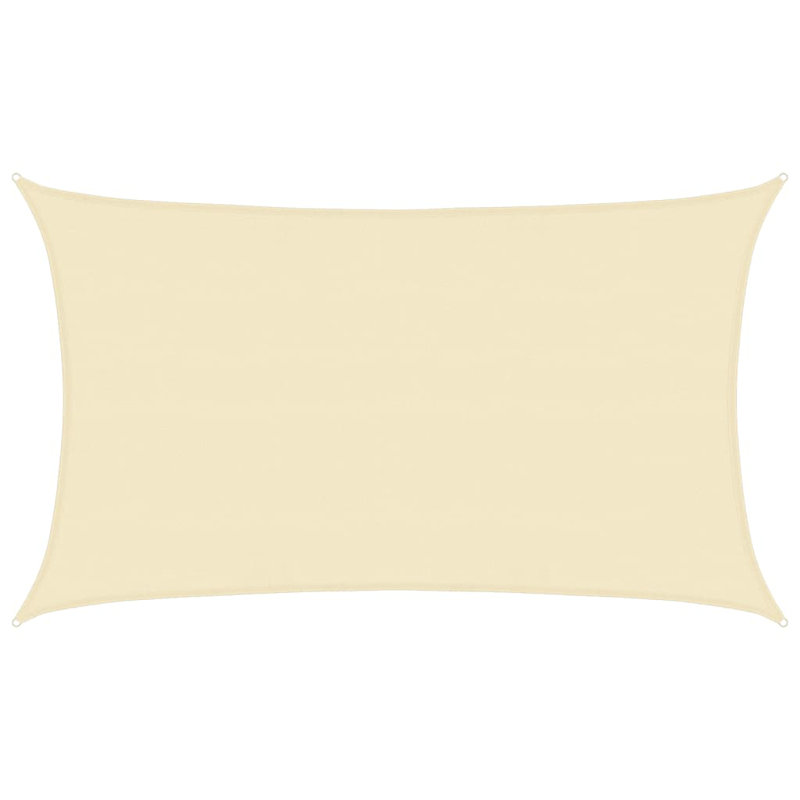 Attitash Rectangular Shade Sail, Cream, 5m W x 8m L