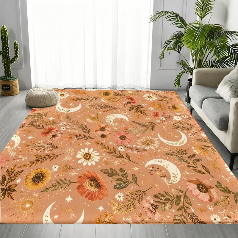 Tapis bohème Boest Celestial, Rectangle 5 pi 3 po x 3 pi 3 po (160 x 100 cm)