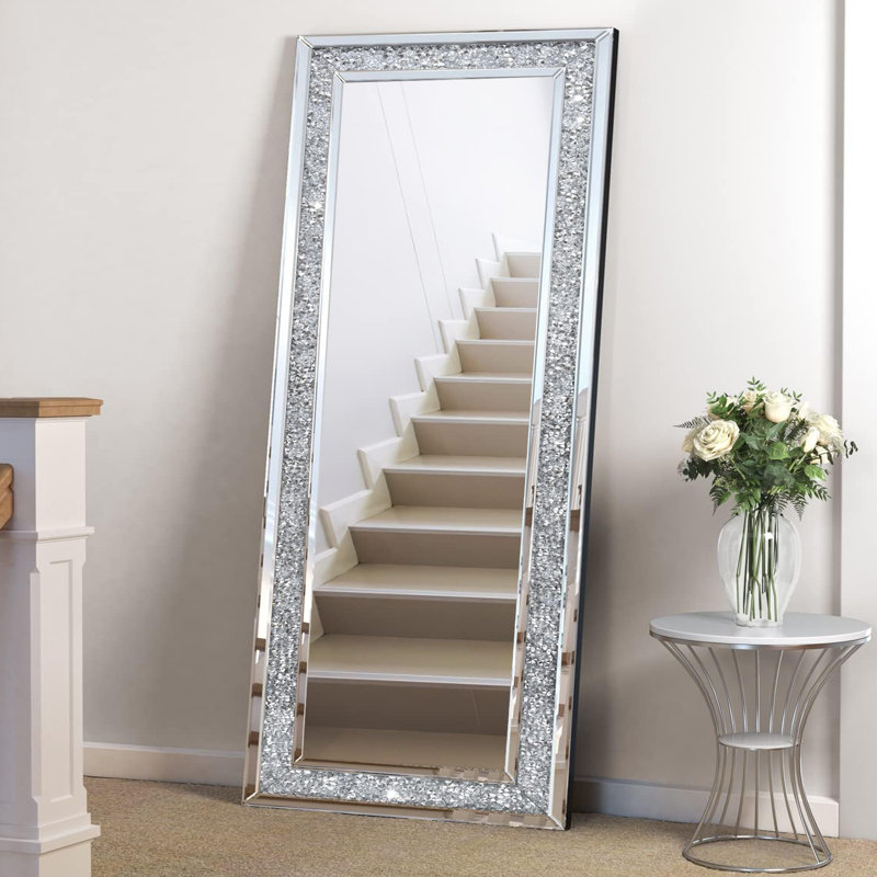 Rectangle Beveled Glass Framed Full Length Mirror Bathroom Vanity Mirror Decorative Wall Accent Mirror, No