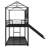 Twin Over Twin Metal House Bunk Bed With Slide-652271041