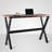 Raihan Pine Solid Wood Top Metal Base Dining Table-135271119