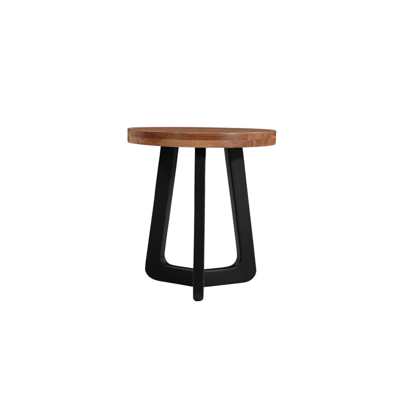 Round Solid Wood End Table