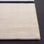 Tapis crème / noir en laine fait à la main Arabelle-70712166