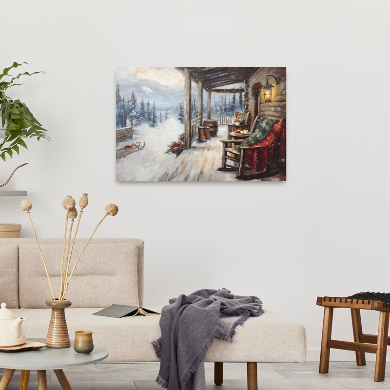Reproduction d'art mural paysage d'hiver, 24" H x 36" W