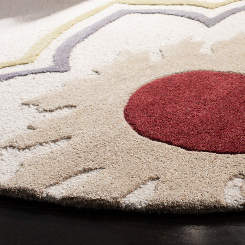 Candelo Hand Tufted Wool And Viscose Floral Rug, Runner 2'6" x 8'