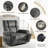 Massouma Transitional Dual Motor Lift Assist Power Heated Massage Recliner-102673593