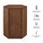 Kade Faceted Wood Side Table in Walnut