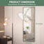 Miroir pleine grandeur rectangulaire mural et au-dessus de la porte, 51 po x 16 po