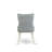 7 Piece Dinette Set Consist of a Rectangle Dining Room Table with Butterfly Leaf and 6 Baby Blue Linen Fabric Upholstered Chairs, Linen White-676811748