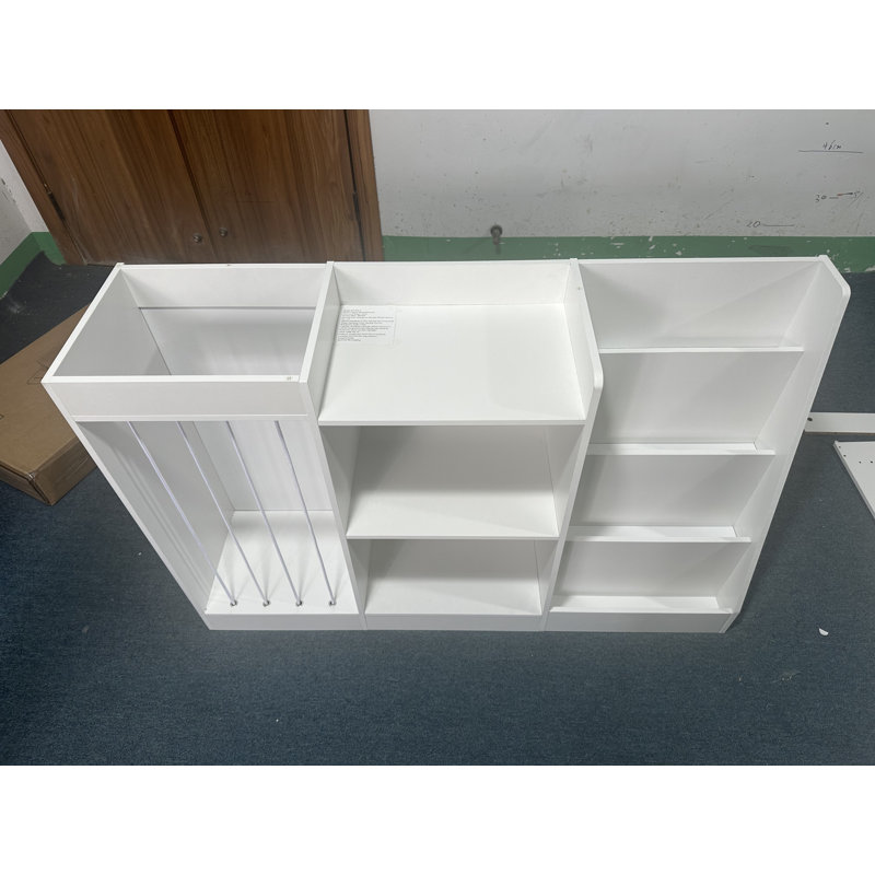 Bibliothèque pour enfants et rangement pour jouets, bibliothèque Montessori à 3 niveaux avec rangement pour animaux en peluche, idéale pour la chambre de bébé et la salle de jeux