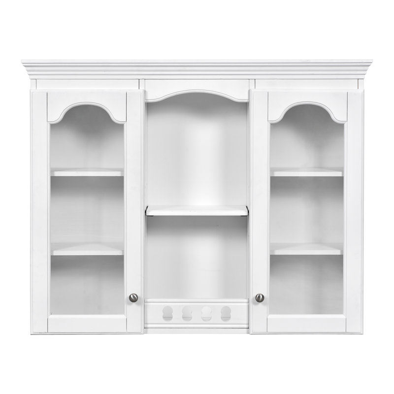 Plat mural pour salle de bain, blanc, tablettes réglables pour accessoires, système de tablettes