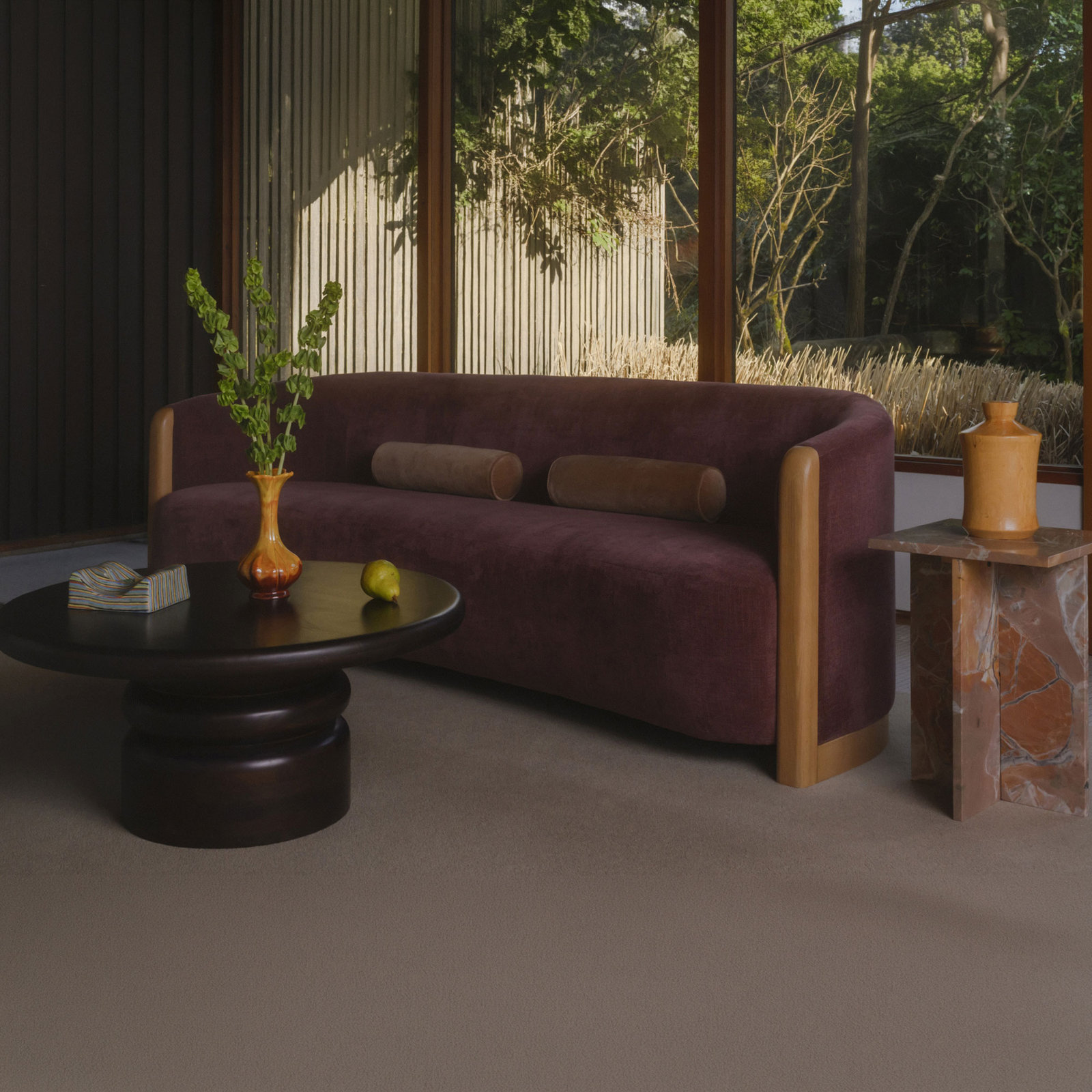 Upholstered Sofa, Purple