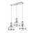 Odeza 3 - Light Chrome Kitchen Island Dome Clear Bubble Glass Cluster Pendant