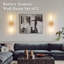 Ensemble de 2 appliques murales rechargeables à pile à intensité variable sans fil à télécommande dorée avec télécommande à intensité variable pour la chambre à coucher, le salon, la salle de bain, le couloir et l'escalier-591022047-599396023