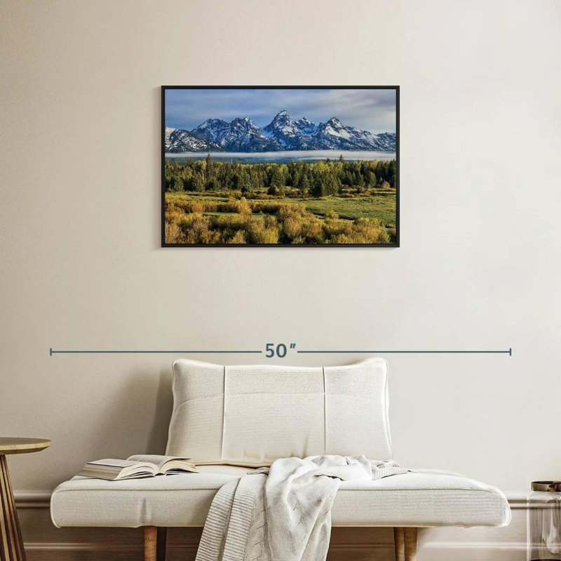 Grand Teton Sierras, Cadre flottant noir, 31 po x 21 po