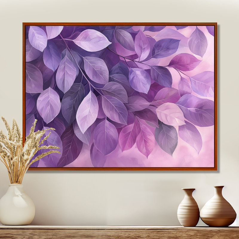 «Ilyza Lilac Leaves Canopy Of The Forest I» - art mural, H 30 po x l 40 po, Brun, Impression encadrée flottante