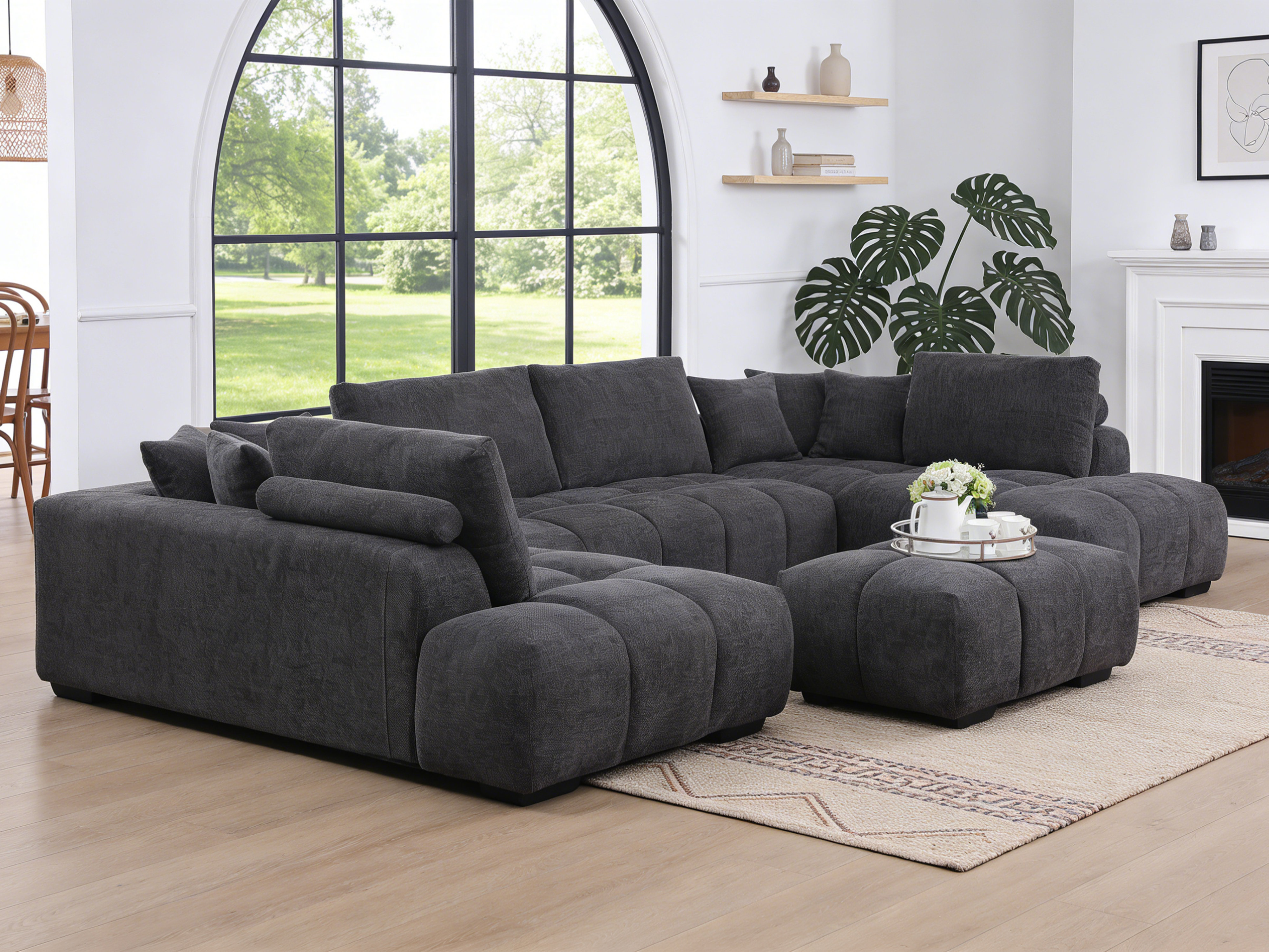 Latitude Run® Oversized Modular Sectional Sofa With Ottoman & Chaise ...