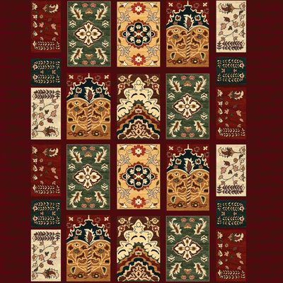 Tapis tissé de qualité supérieure, 5,9 x 9,2 pieds | 100% polyester, 650 g / m² | Pois antibactérien antidérapant en PVC, d'une hauteur de poils de 0,3 po | Lavable à la machine, impression numérique 3D | Parfait pour le salon et la chambre à cou