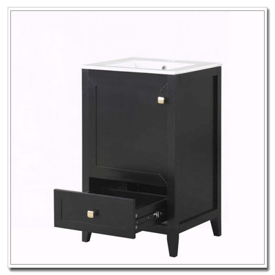 Meuble-lavabo de 20 po avec lavabo et grand rangement