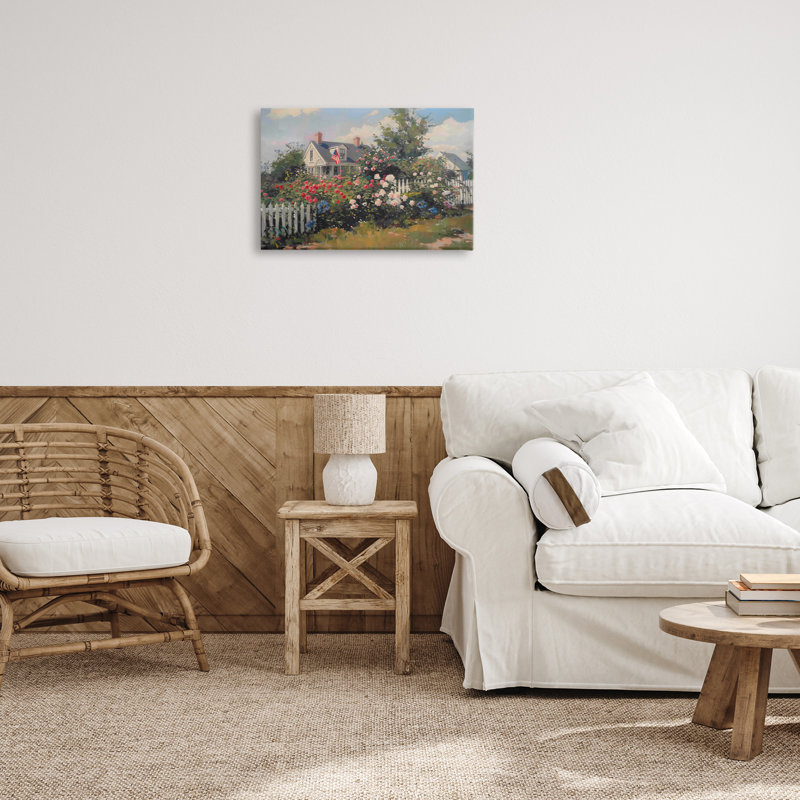  Art sur toile, "Patriotic Cottage Garden" par Arlington Prints, H 16 po x l 24 po