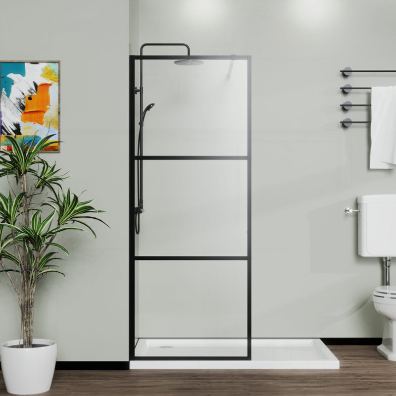 Pièce de douche à porte à écran de douche, 3 panneaux
