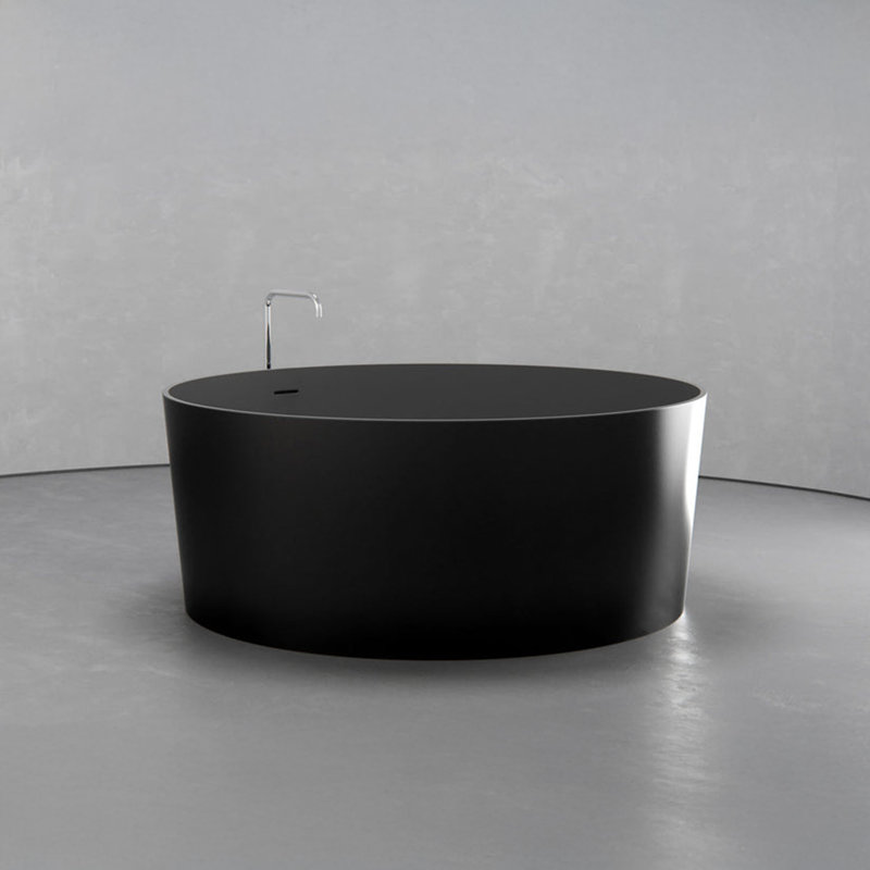 Baignoire autoportante en fer noir / noir 58,9 po Vast Studio, Fer / noir