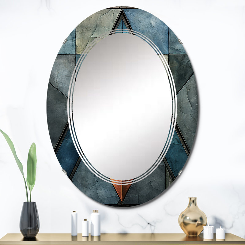 Maeline - Miroir mural moderne ovale, 36 po x 24 po