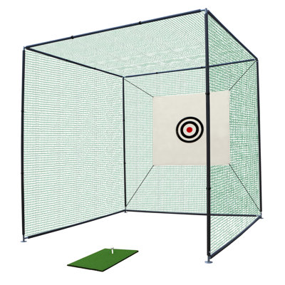 Cage à filet 10 x 10 x 10 pi avec structure en métal pour l'entraînement intérieur et extérieur