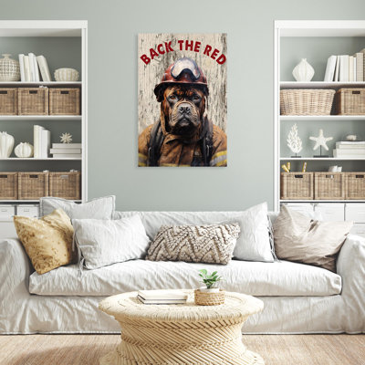 Boxer Dog Back The Red 1 sur impression sur toile